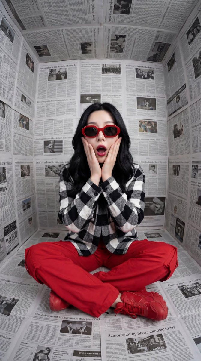 Curved Realities: A Room of Headlines