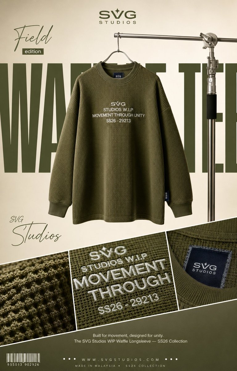 Elevate Your Wardrobe with SVG Studios' Waffle Long Sleeve