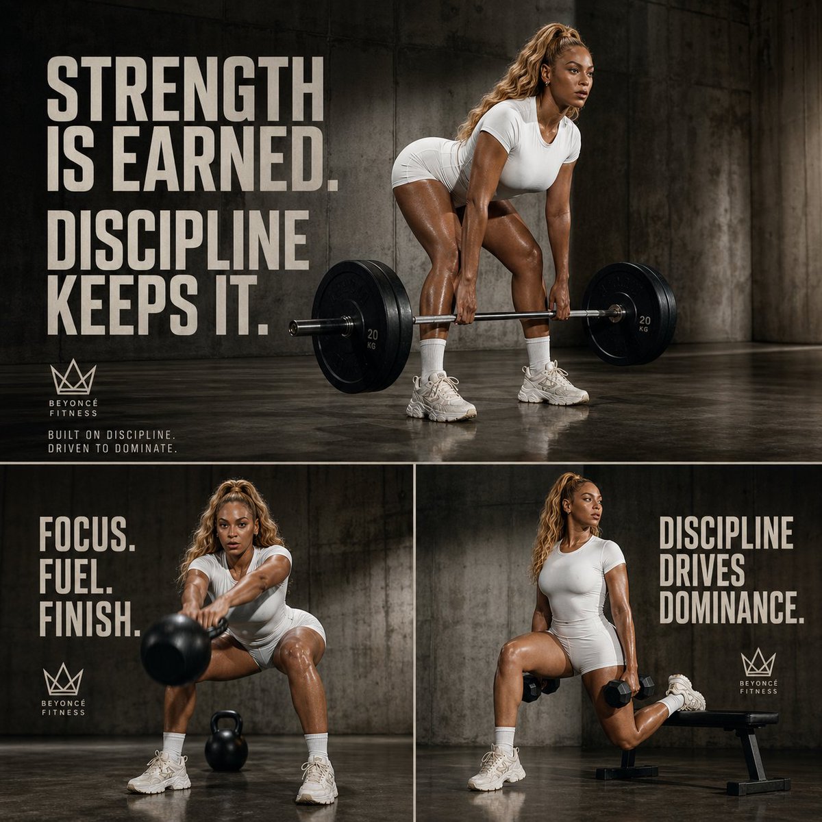 Beyoncé in Cinematic Fitness Editorial