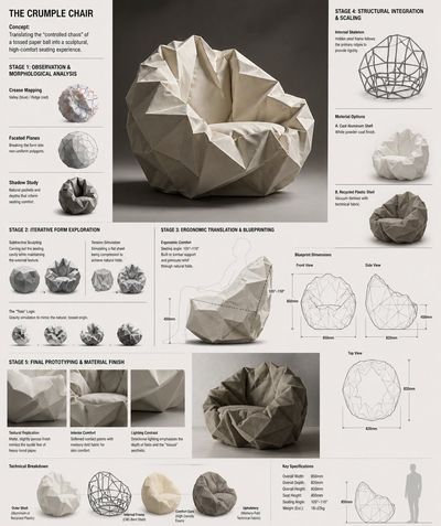 The Toss Crumple Chair: Sculptural Comfort in Design