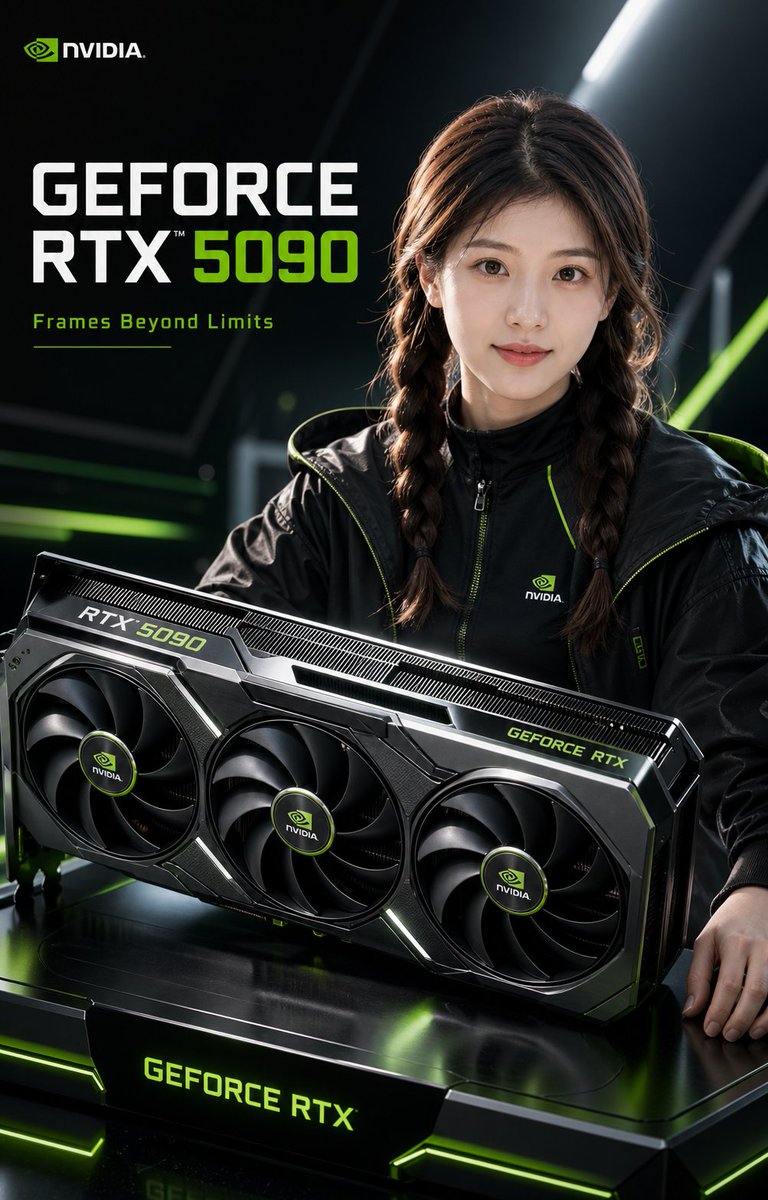 NVIDIA GeForce RTX 5090 dominates as a futuristic tech masterpiece