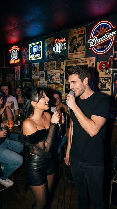 Neon Nights: A Karaoke Duet in the Dive Bar