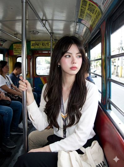 Morning Commute in a Philippine Jeepney