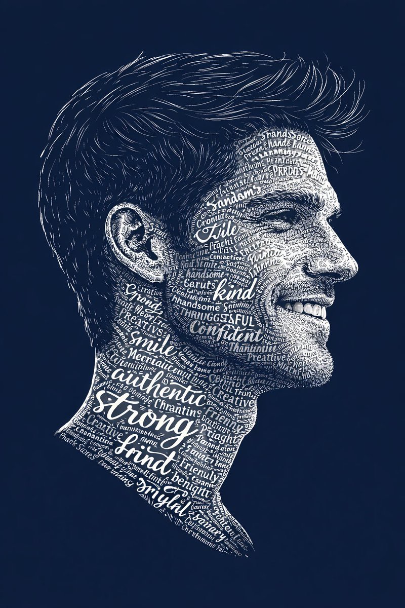 Typographic Portrait: A Face Made of Words