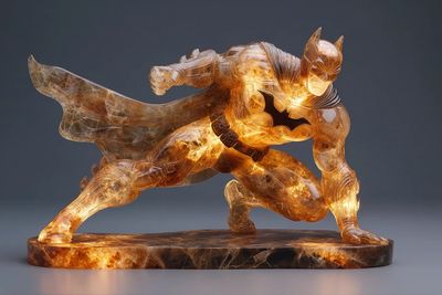 Amber Elegance: A Sculptural Masterpiece