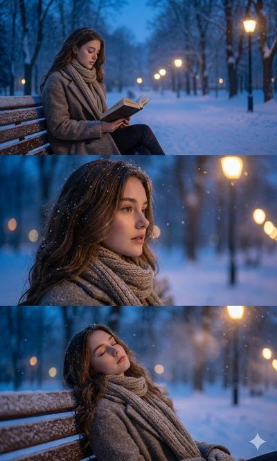 Whispers of Winter: A Gemini Portrait in Three Frames