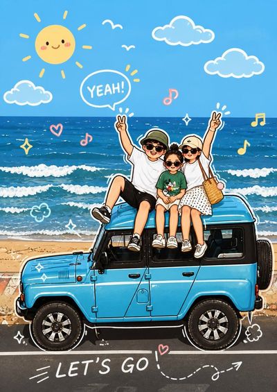 Whimsical Doodles Animate a Real-Life Scene