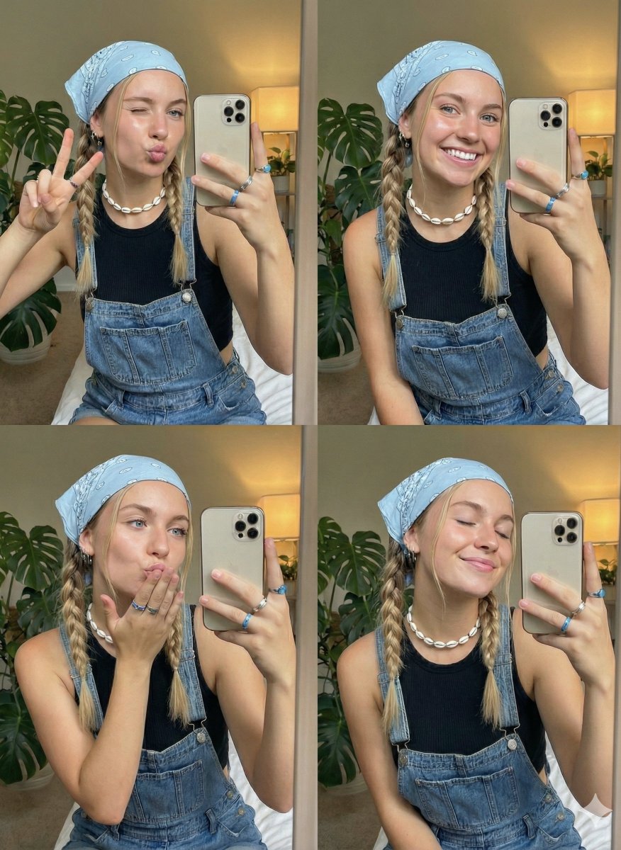 Summer Playfulness: A Selfie in Pastel Paradise