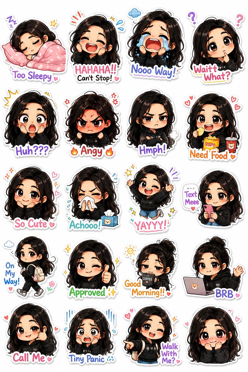 Chibi sticker pack transforms your photo into kawaii cartoon designs