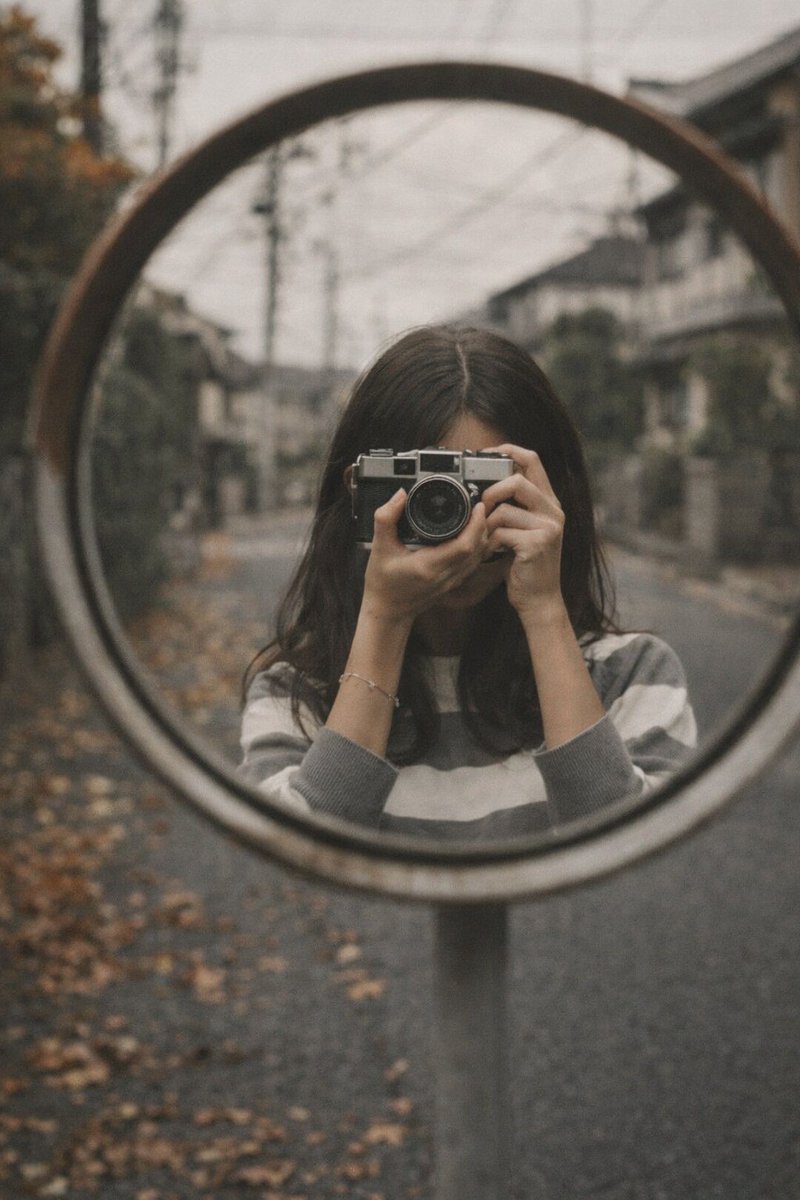 Cinematic Reflection: A Vintage Self-Portrait