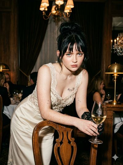 Candid Elegance at Night