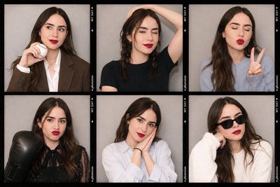 A chaotic Korean photobooth grid captures six absurd moments