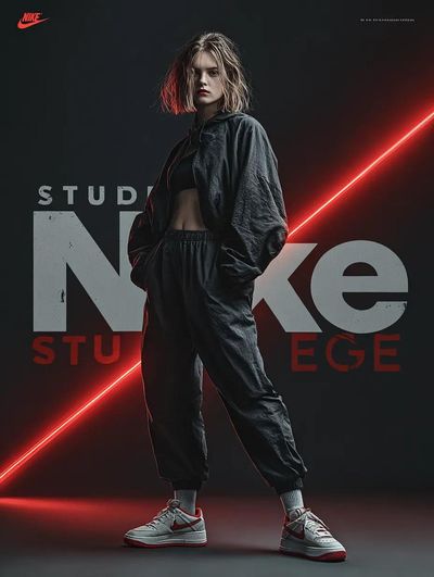 Futuristic Nike Ad Featuring Hyper-Realistic Athlete in Motion