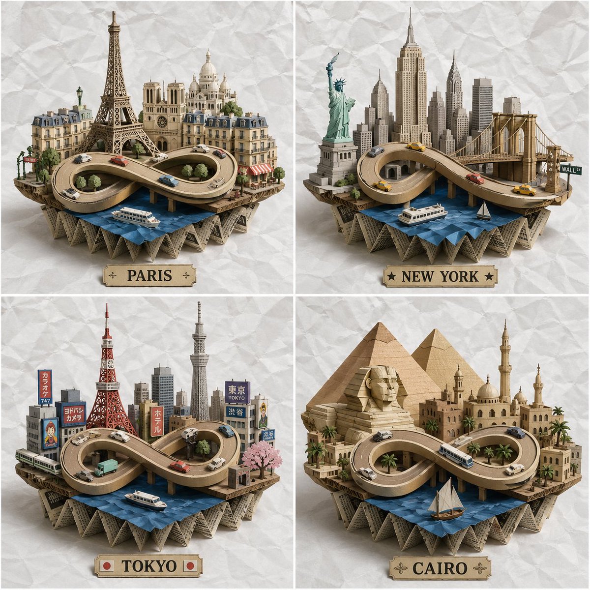 Architectural Dreams: Iconic Cities in Papercraft