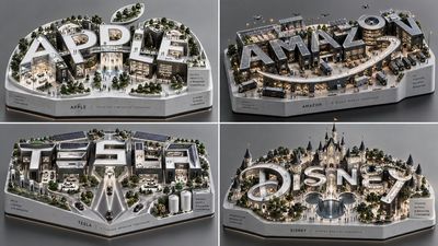 Apple's typographic campus hides a bitten apple in its negative space