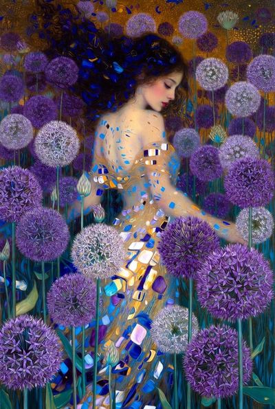 Golden Dreams in a Sea of Purple