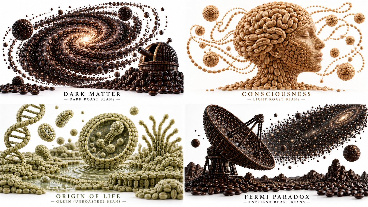 Four Coffee Bean Varieties Form Enigmatic Wikipedia Topics in Grid