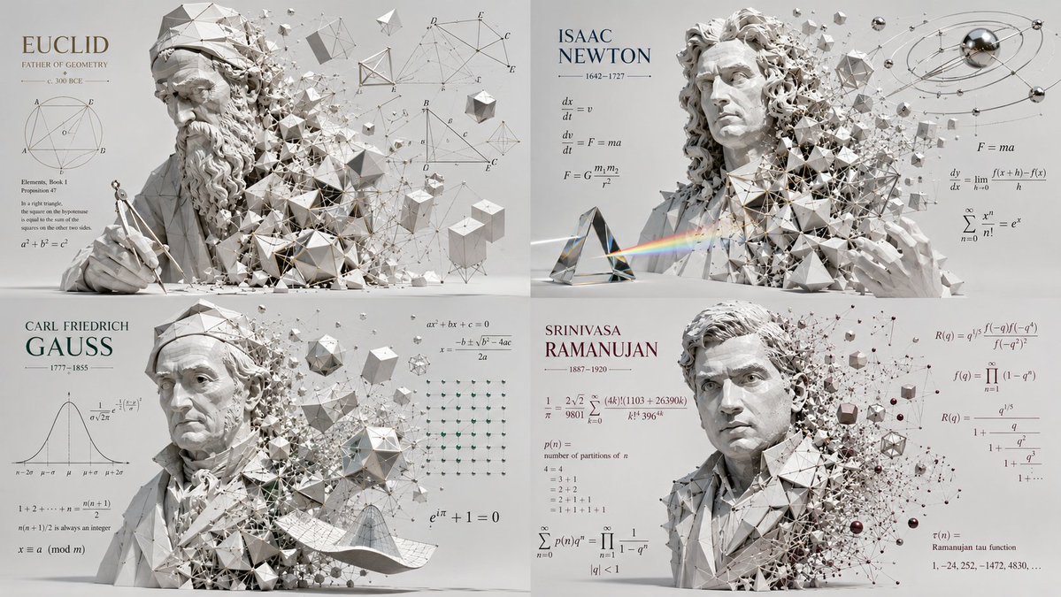 Archimedes dissolves into a geometric wireframe explosion of polyhedra