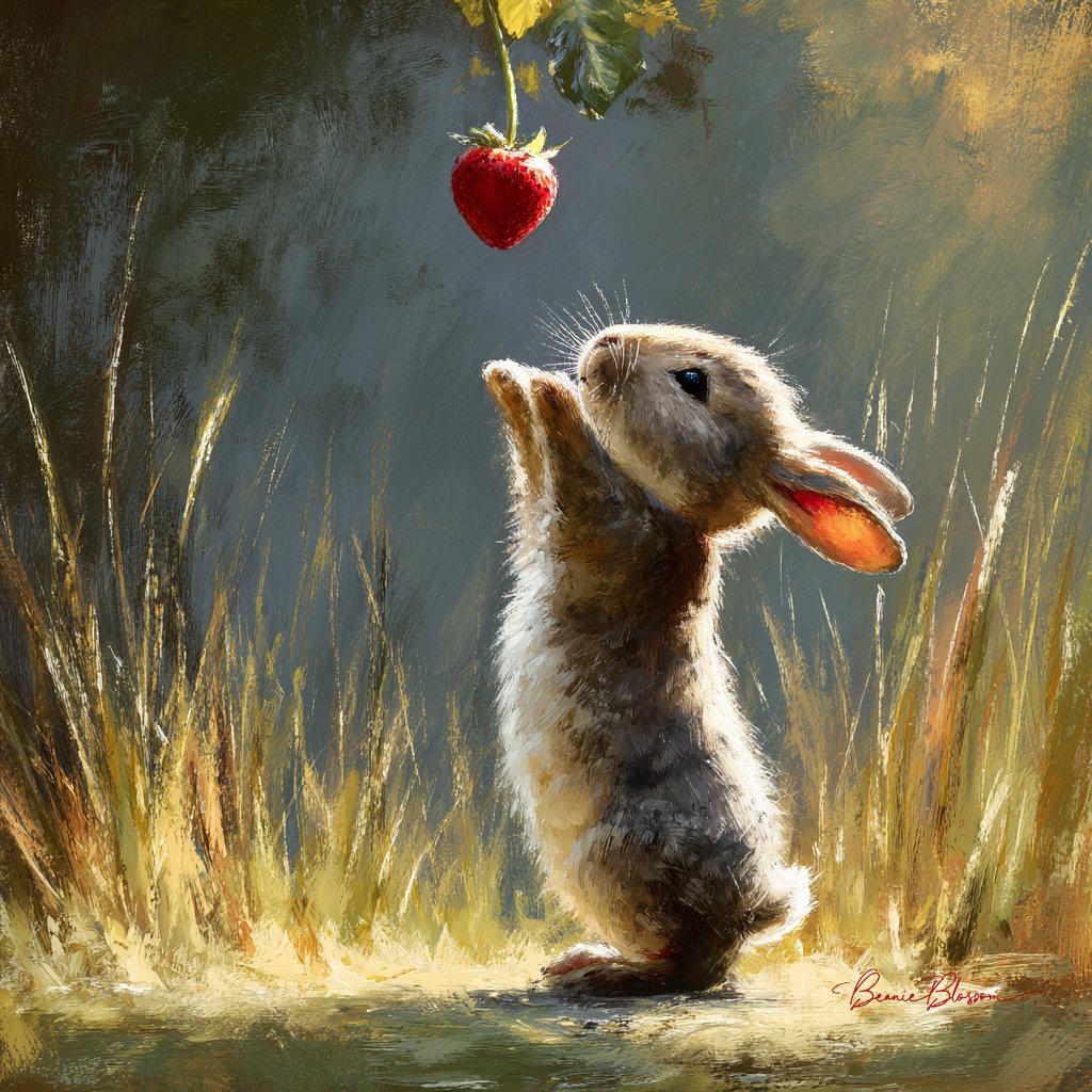 A Tiny Bunny’s Sweet Strawberry Quest