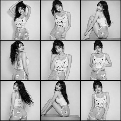 Monochrome Pikachu Muse Contact Sheet