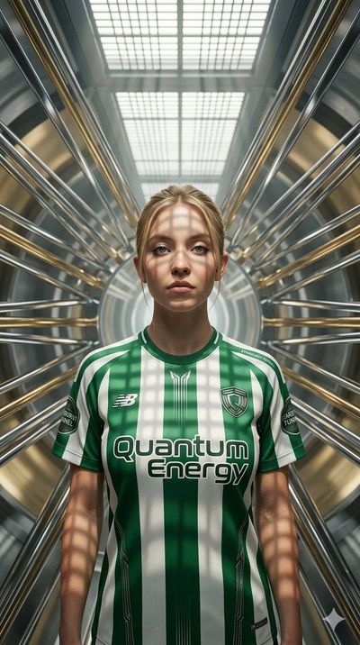 Futuristic Cyberpunk Football Portrait