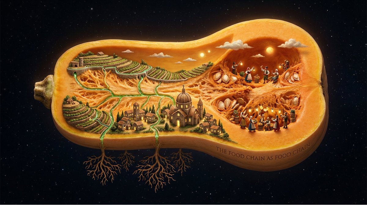 Agricultural Civilization Inside a Nano Banana: A Cosmic Harvest