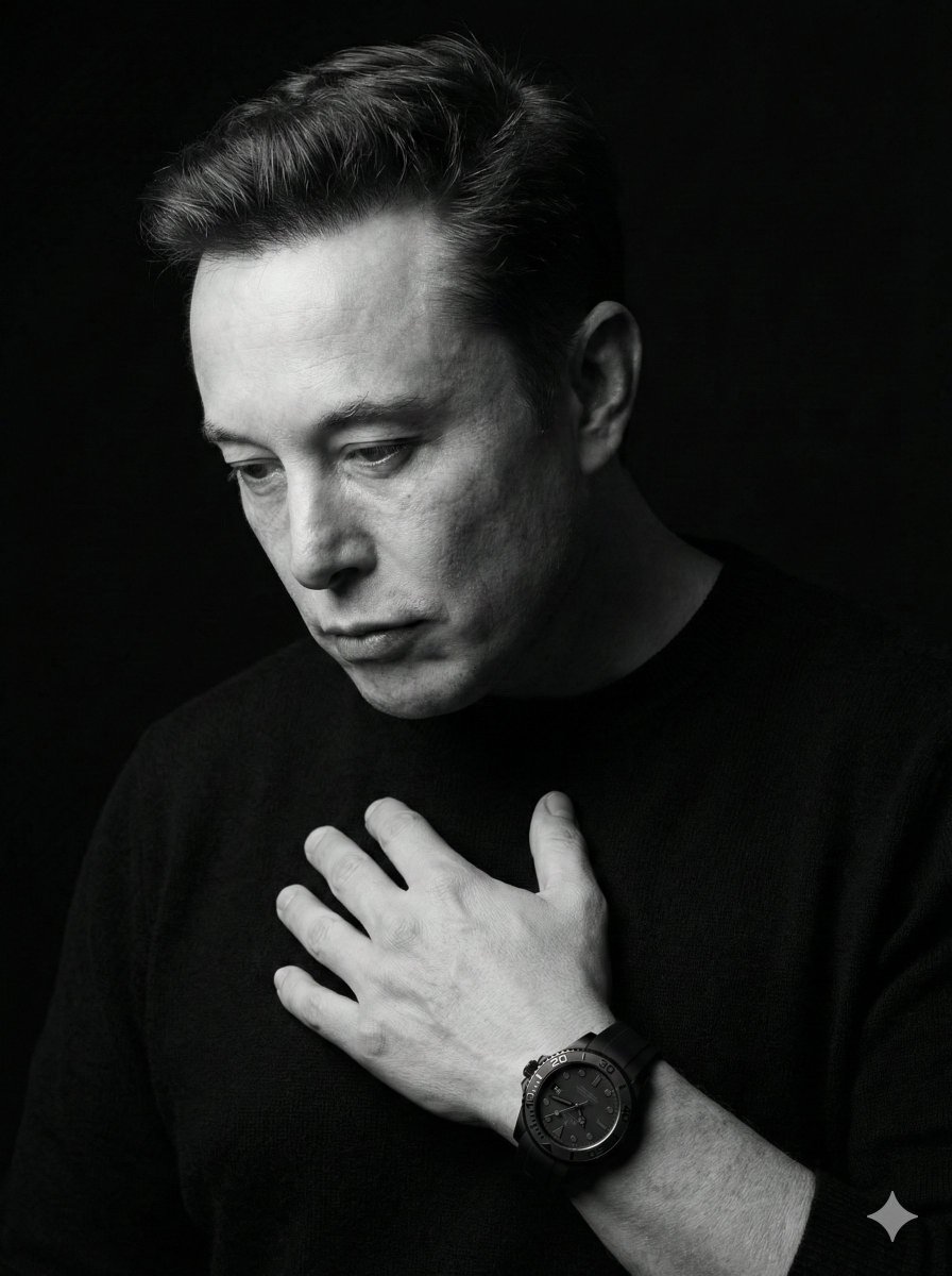 Dramatic Black & White Portrait of a Young Man