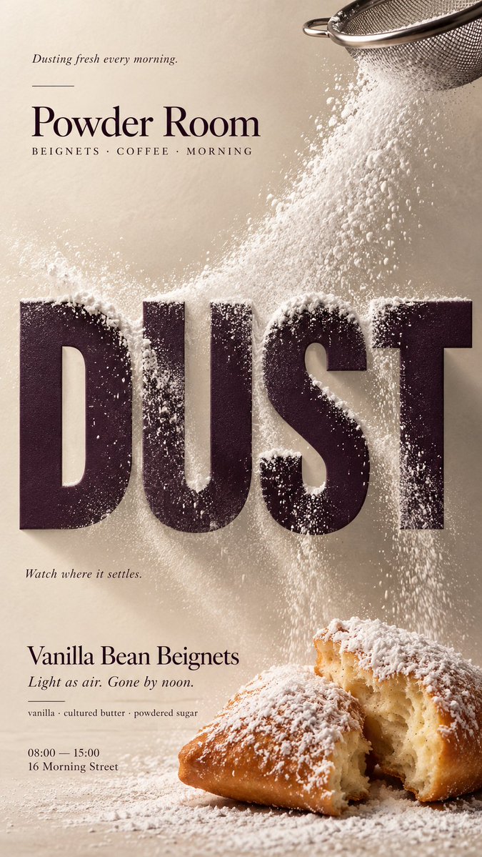 Crafting Vertical Food Editorial Posters with Realistic Typography-Food Interaction