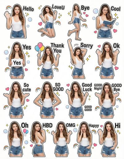 Sticker Set Magic: Ultra-Realistic Faces with a Fun Twist!