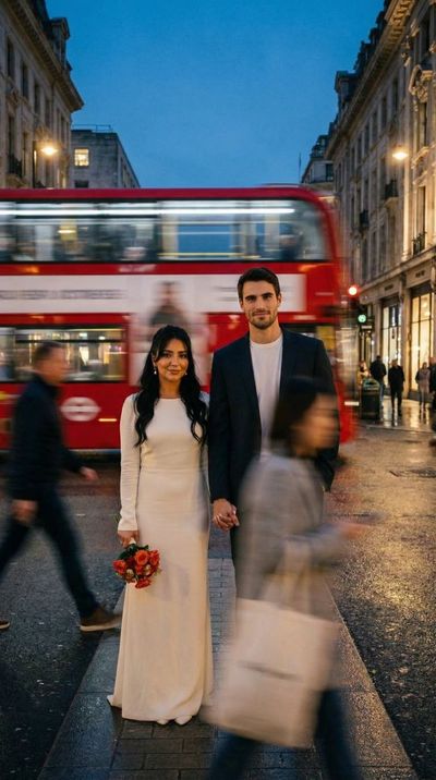 Cinematic Street Romance: A Moment in Motion