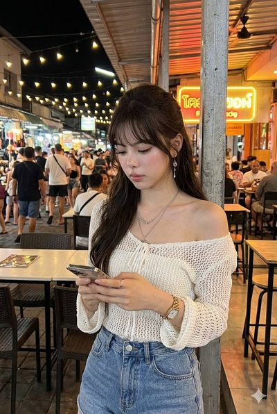 Tropical Night Market Vibes: A Stylish Encounter