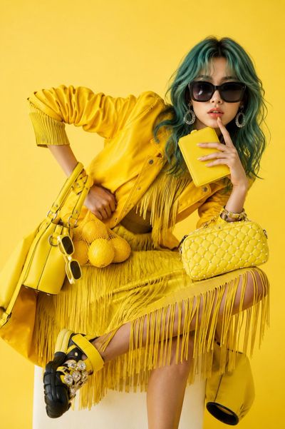 Vibrant Elegance: Dual Moods in Fashion