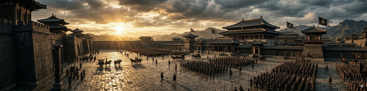 Epic 4:1 Panoramic Shot of Qin King's Palace