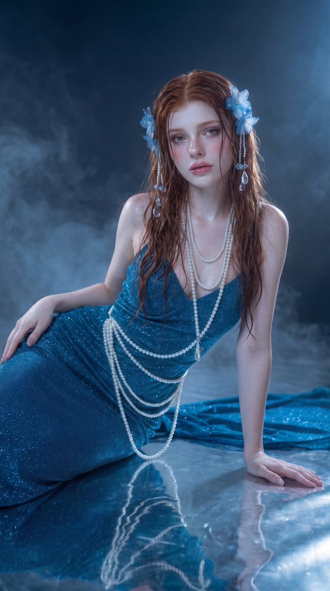 Moonlit Elegance: A Dreamlike Portrait