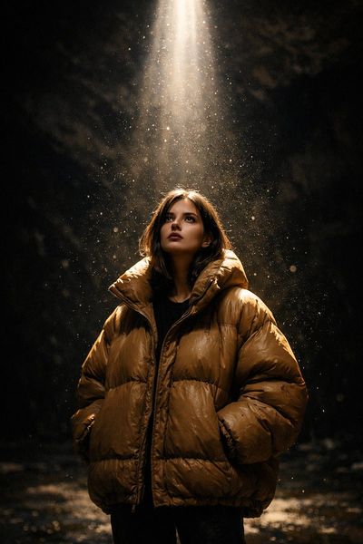 Golden Glow in the Shadows: A Cinematic Portrait