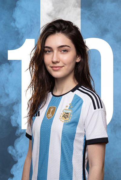 Young Messi poses confidently in sky-blue Argentina jersey