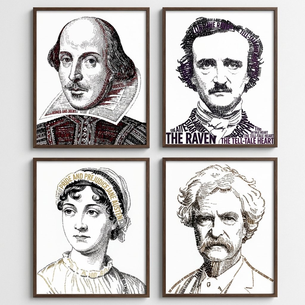 Literary Legends in Type: Word Portraits of Iconic Authors