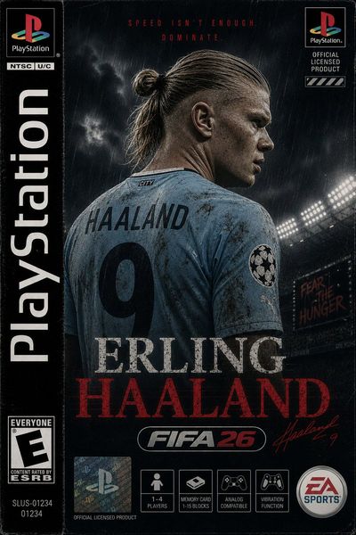Retro Glory: Haaland's Dark Soccer Saga