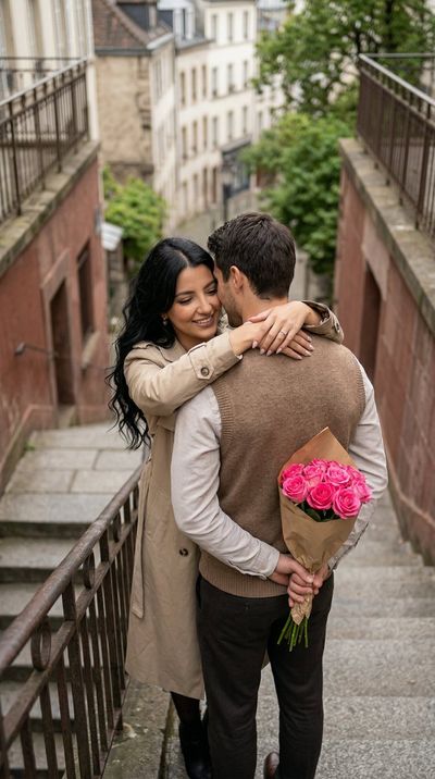 A Quiet Romance on City Stairs