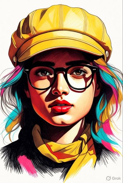 Vibrant Fashion Portrait with Bold Details