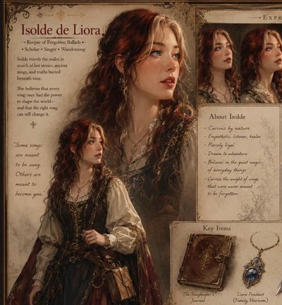 Renaissance portrait transforms subject into layered medieval concept art