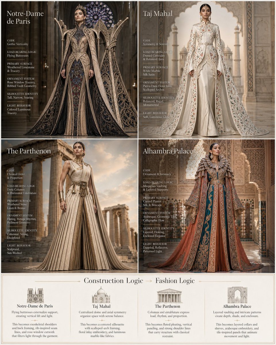 Gothic Cathedrals Reimagined as Couture Structures