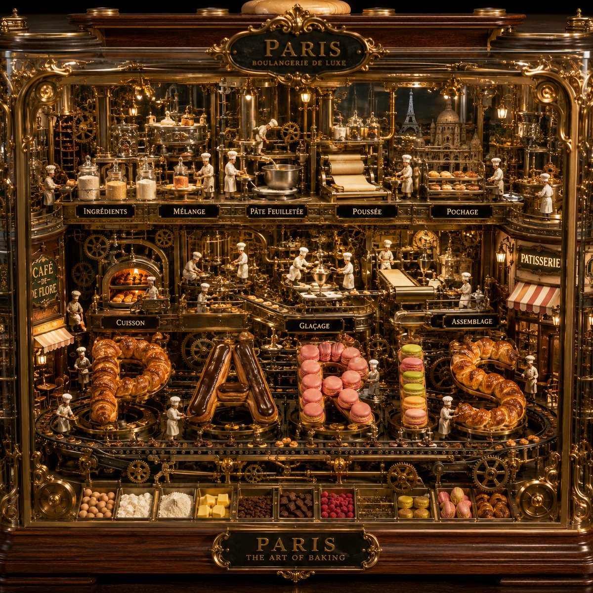 Parisian Pastries in Motion: A Mechanical Delight