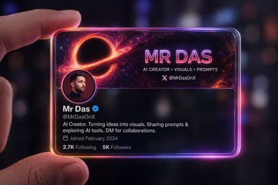 Futuristic Twitter Profile in Transparent Elegance