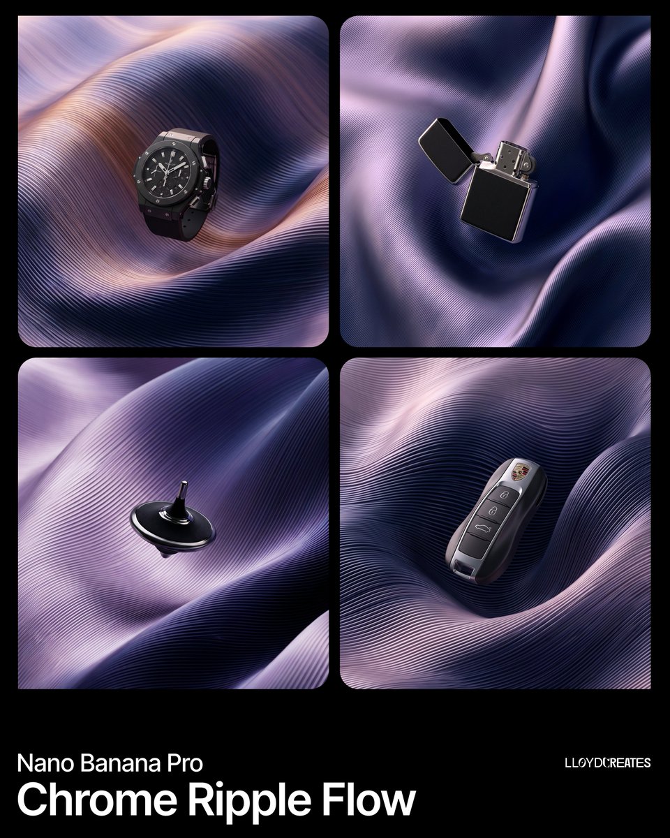 Sleek Elegance: The Nano Banana Pro in Chrome Ripple Flow