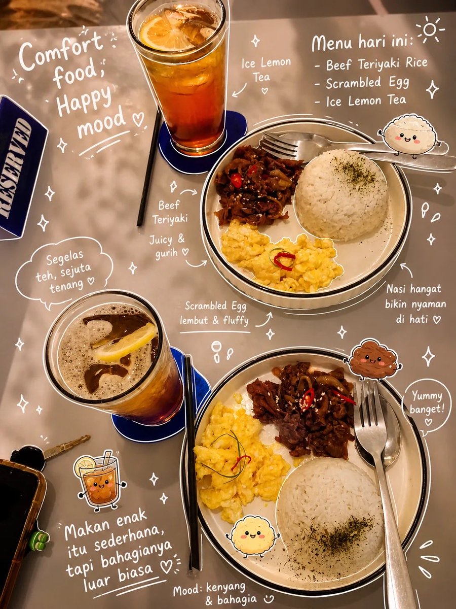 Cozy Teriyaki Meal with Kawaii Accents