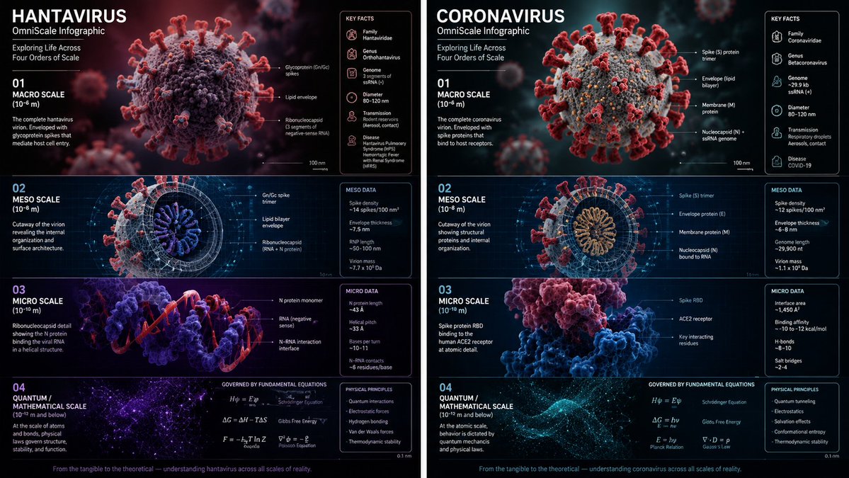 The Science of Viruses: Hantavirus vs. Coronavirus Infographic