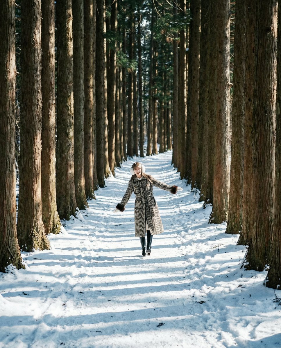 Serenity Amongst Snowy Cedars