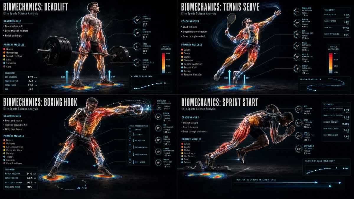 Athlete's muscle activation visualized via thermal x-ray HUD