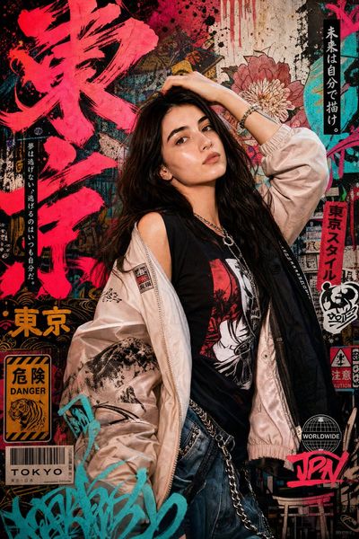 Urban Elegance: A Fusion of Graffiti and Fashion